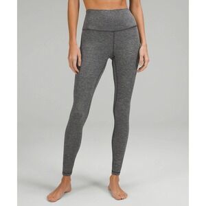 Lululemon T30416 Women's heathered Gray Black Leggings Size 4 Pants